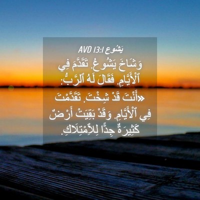 Picture 04 - يَشُوع 13:1 AVD - وَشَاخَ يَشُوعُ. تَقَدَّمَ - Bible Verse Picture