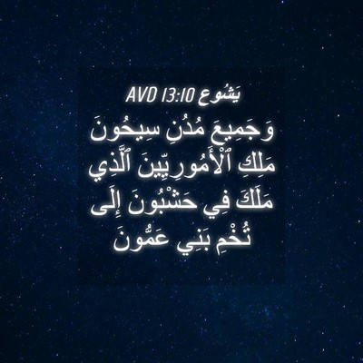 Picture 04 - يَشُوع 13:10 AVD - وَجَمِيعَ مُدُنِ سِيحُونَ - Bible Verse Picture