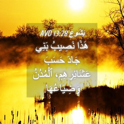 Picture 04 - يَشُوع 13:28 AVD - هَذَا نَصِيبُ بَنِي جَادَ - Bible Verse Picture