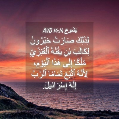 Picture 04 - يَشُوع 14:14 AVD - لِذَلِكَ صَارَتْ - Bible Verse Picture