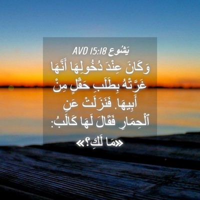 Picture 04 - يَشُوع 15:18 AVD - وَكَانَ عِنْدَ دُخُولِهَا - Bible Verse Picture