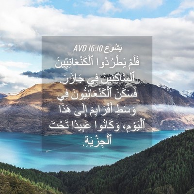 Picture 04 - يَشُوع 16:10 AVD - فَلَمْ يَطْرُدُوا - Bible Verse Picture