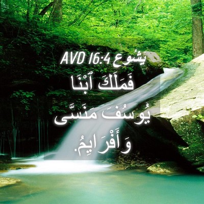 Picture 04 - يَشُوع 16:4 AVD - فَمَلَكَ ٱبْنَا يُوسُفَ - Bible Verse Picture