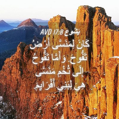 Picture 04 - يَشُوع 17:8 AVD - كَانَ لِمَنَسَّى أَرْضُ - Bible Verse Picture