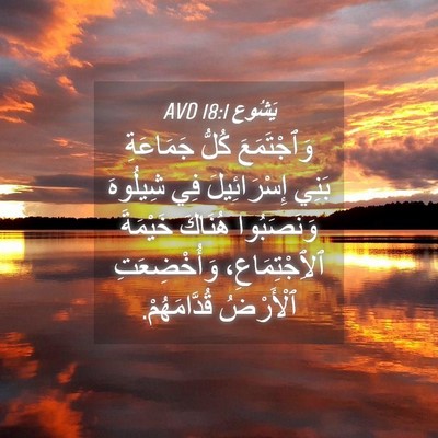 Picture 04 - يَشُوع 18:1 AVD - وَٱجْتَمَعَ كُلُّ - Bible Verse Picture