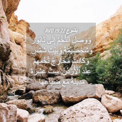 Picture 04 - يَشُوع 19:22 AVD - وَوَصَلَ ٱلتُّخْمُ إِلَى - Bible Verse Picture