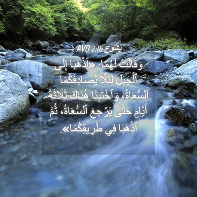 Picture 04 - يَشُوع 2:16 AVD - وَقَالَتْ لَهُمَا: - Bible Verse Picture