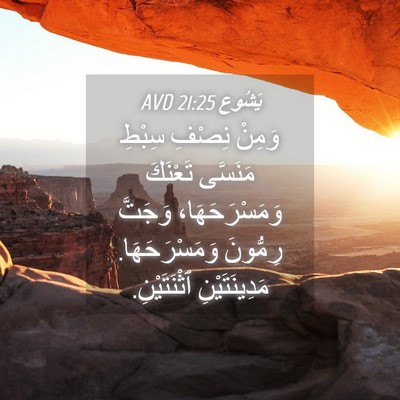 Picture 04 - يَشُوع 21:25 AVD - وَمِنْ نِصْفِ سِبْطِ - Bible Verse Picture