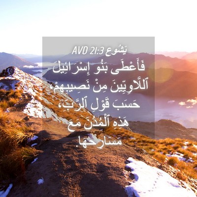 Picture 04 - يَشُوع 21:3 AVD - فَأَعْطَى بَنُو - Bible Verse Picture
