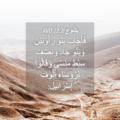 Picture 04 - يَشُوع 22:21 AVD - فَأَجَابَ بَنُو - Bible Verse Picture