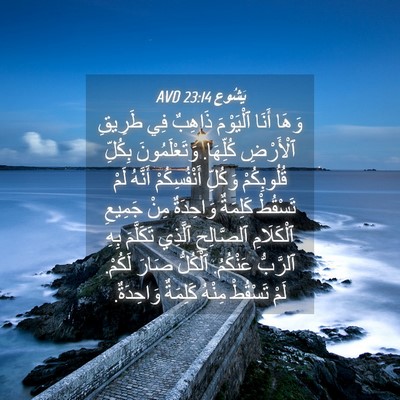 Picture 04 - يَشُوع 23:14 AVD - وَهَا أَنَا ٱلْيَوْمَ - Bible Verse Picture