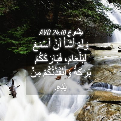 Picture 04 - يَشُوع 24:10 AVD - وَلَمْ أَشَأْ أَنْ - Bible Verse Picture