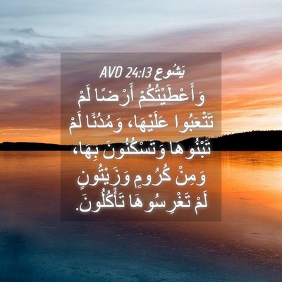 Picture 04 - يَشُوع 24:13 AVD - وَأَعْطَيْتُكُمْ أَرْضًا - Bible Verse Picture