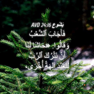 Picture 04 - يَشُوع 24:16 AVD - فَأَجَابَ ٱلشَّعْبُ - Bible Verse Picture
