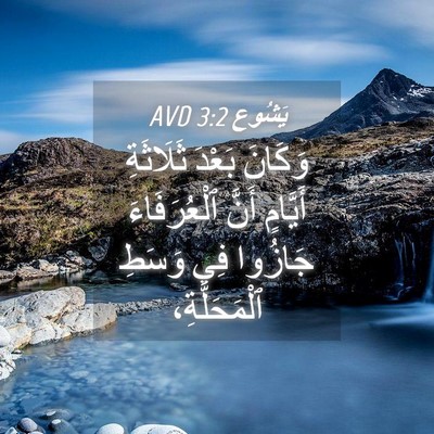 Picture 04 - يَشُوع 3:2 AVD - وَكَانَ بَعْدَ ثَلَاثَةِ - Bible Verse Picture