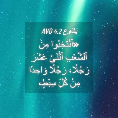 Picture 04 - يَشُوع 4:2 AVD - «ٱنْتَخِبُوا مِنَ - Bible Verse Picture