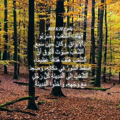 Picture 04 - يَشُوع 6:20 AVD - فَهَتَفَ ٱلشَّعْبُ - Bible Verse Picture