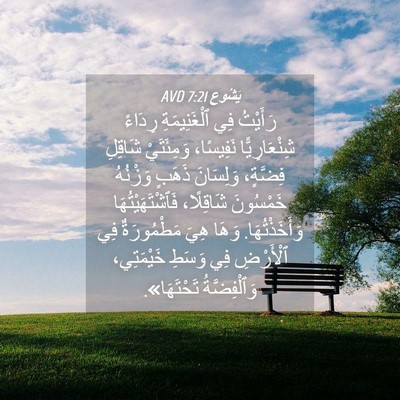 Picture 04 - يَشُوع 7:21 AVD - رَأَيْتُ فِي ٱلْغَنِيمَةِ - Bible Verse Picture