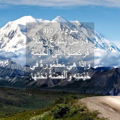 Picture 04 - يَشُوع 7:22 AVD - فَأَرْسَلَ يَشُوعُ - Bible Verse Picture