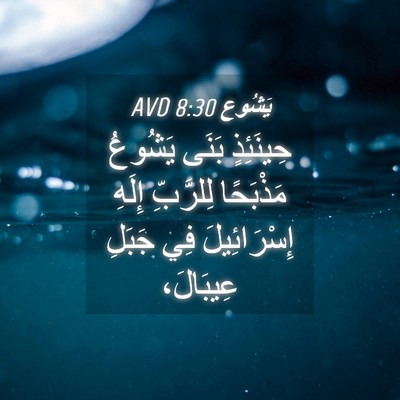 Picture 04 - يَشُوع 8:30 AVD - حِينَئِذٍ بَنَى يَشُوعُ - Bible Verse Picture
