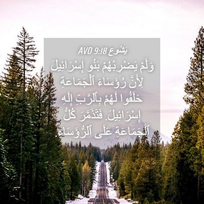 Picture 04 - يَشُوع 9:18 AVD - وَلَمْ يَضْرِبْهُمْ بَنُو - Bible Verse Picture