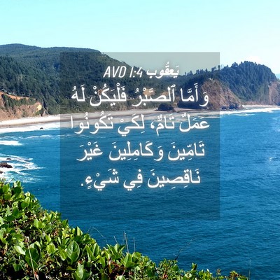 Picture 04 - يَعقُوب 1:4 AVD - وَأَمَّا ٱلصَّبْرُ - Bible Verse Picture