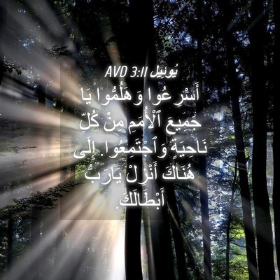 Picture 04 - يُوئِيل 3:11 AVD - أَسْرِعُوا وَهَلُمُّوا - Bible Verse Picture