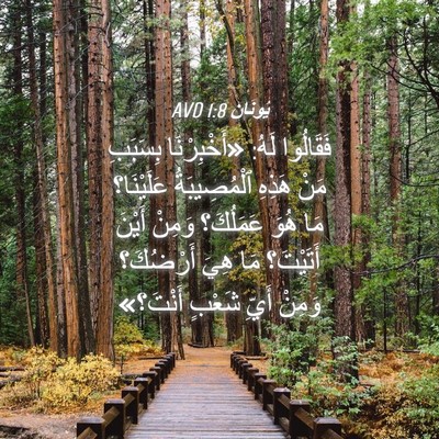 Picture 04 - يُونَان 1:8 AVD - فَقَالُوا لَهُ: - Bible Verse Picture