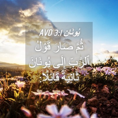 Picture 04 - يُونَان 3:1 AVD - ثُمَّ صَارَ قَوْلُ - Bible Verse Picture