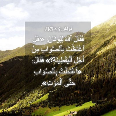 Picture 04 - يُونَان 4:9 AVD - فَقَالَ ٱللهُ لِيُونَانَ: - Bible Verse Picture
