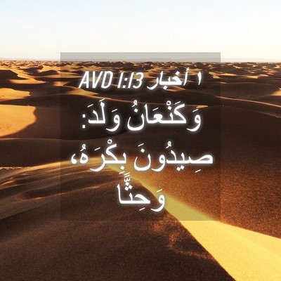 Picture 04 - ١ أخبار 1:13 AVD - وَكَنْعَانُ وَلَدَ: - Bible Verse Picture