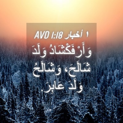 Picture 04 - ١ أخبار 1:18 AVD - وَأَرْفَكْشَادُ وَلَدَ - Bible Verse Picture