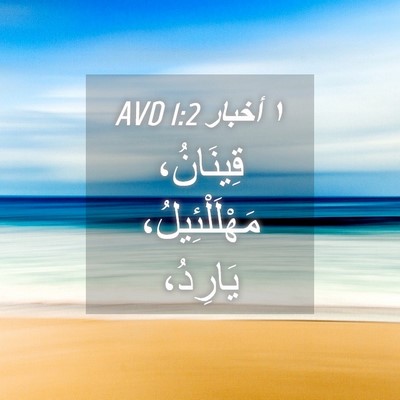 Picture 04 - ١ أخبار 1:2 AVD - قِينَانُ، مَهْلَلْئِيلُ، - Bible Verse Picture