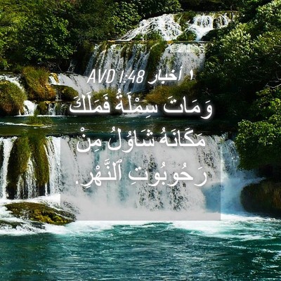 Picture 04 - ١ أخبار 1:48 AVD - وَمَاتَ سِمْلَةُ فَمَلَكَ - Bible Verse Picture