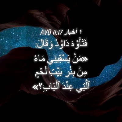 Picture 04 - ١ أخبار 11:17 AVD - فَتَأَوَّهَ دَاوُدُ - Bible Verse Picture