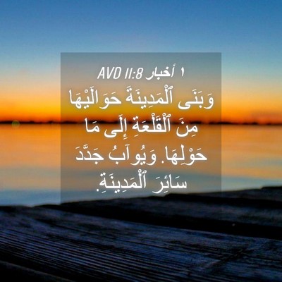 Picture 04 - ١ أخبار 11:8 AVD - وَبَنَى ٱلْمَدِينَةَ - Bible Verse Picture
