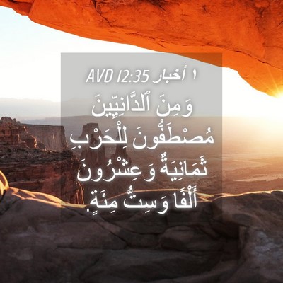 Picture 04 - ١ أخبار 12:35 AVD - وَمِنَ ٱلدَّانِيِّينَ - Bible Verse Picture