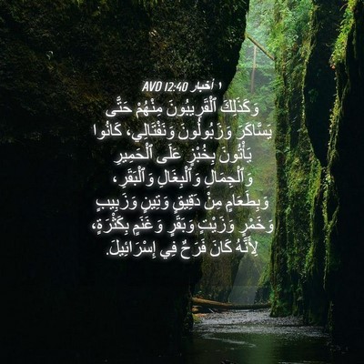 Picture 04 - ١ أخبار 12:40 AVD - وَكَذَلِكَ ٱلْقَرِيبُونَ - Bible Verse Picture