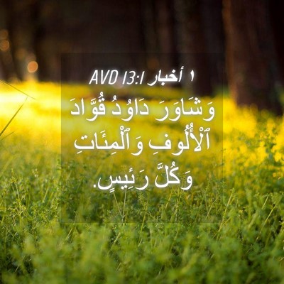 Picture 04 - ١ أخبار 13:1 AVD - وَشَاوَرَ دَاوُدُ - Bible Verse Picture
