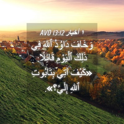 Picture 04 - ١ أخبار 13:12 AVD - وَخَافَ دَاوُدُ ٱللهَ فِي - Bible Verse Picture