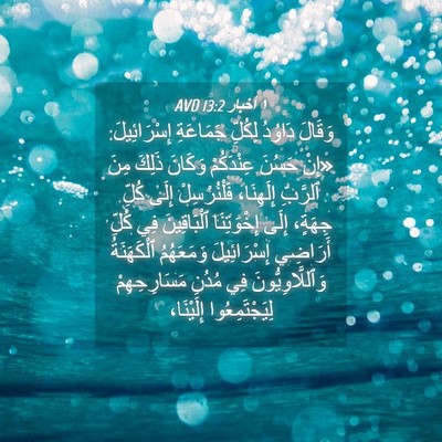 Picture 04 - ١ أخبار 13:2 AVD - وَقَالَ دَاوُدُ لِكُلِّ - Bible Verse Picture