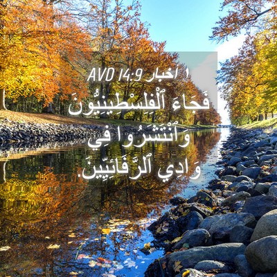 Picture 04 - ١ أخبار 14:9 AVD - فَجَاءَ - Bible Verse Picture