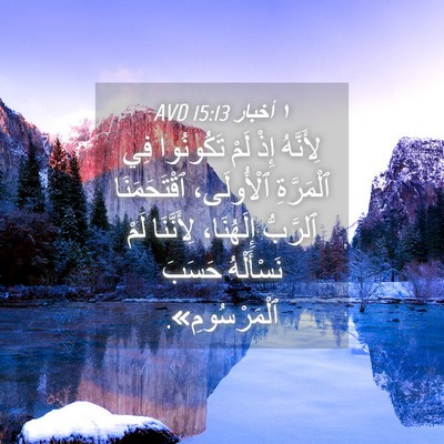 Picture 04 - ١ أخبار 15:13 AVD - لِأَنَّهُ إِذْ لَمْ - Bible Verse Picture