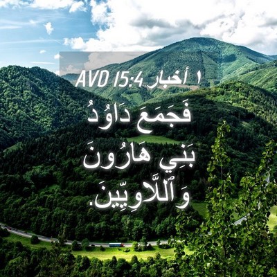 Picture 04 - ١ أخبار 15:4 AVD - فَجَمَعَ دَاوُدُ بَنِي - Bible Verse Picture