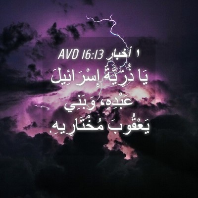 Picture 04 - ١ أخبار 16:13 AVD - يَا ذُرِّيَّةَ - Bible Verse Picture