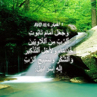 Picture 04 - ١ أخبار 16:4 AVD - وَجَعَلَ أَمَامَ تَابُوتِ - Bible Verse Picture