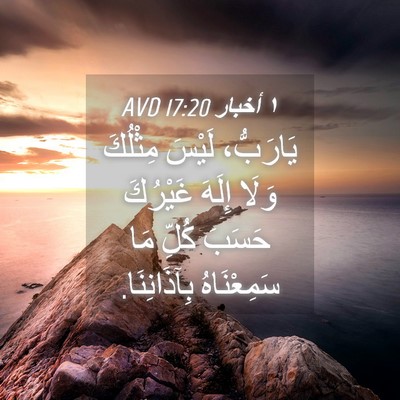 Picture 04 - ١ أخبار 17:20 AVD - يَارَبُّ، لَيْسَ مِثْلُكَ - Bible Verse Picture