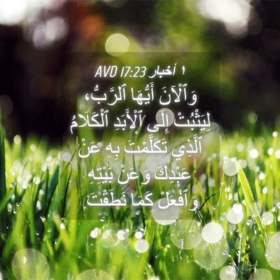 Picture 04 - ١ أخبار 17:23 AVD - وَٱلْآنَ أَيُّهَا - Bible Verse Picture