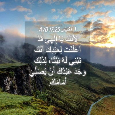 Picture 04 - ١ أخبار 17:25 AVD - لِأَنَّكَ يَا إِلَهِي قَدْ - Bible Verse Picture