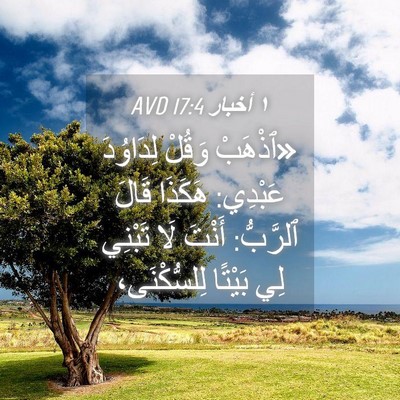 Picture 04 - ١ أخبار 17:4 AVD - «ٱذْهَبْ وَقُلْ لِدَاوُدَ - Bible Verse Picture